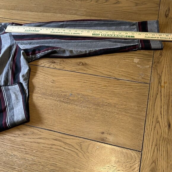 Wrangler Mens Western Shirt Size XL Striped Pearl Snap Long Sleeve Rodeo Classic - Picture 10 of 13